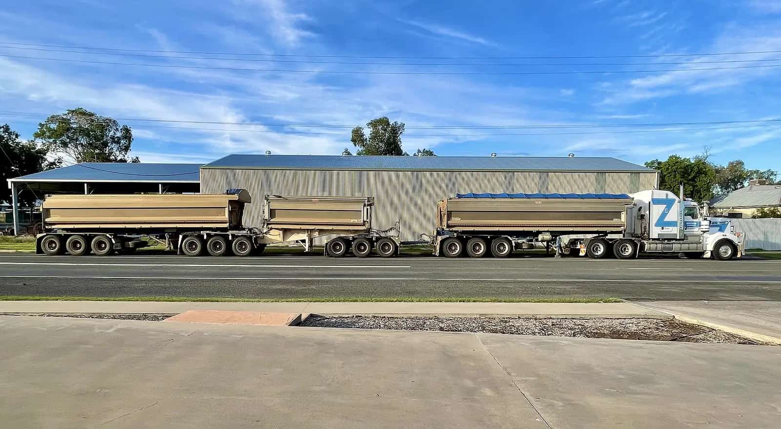 A road train in Bourke, New South Wales