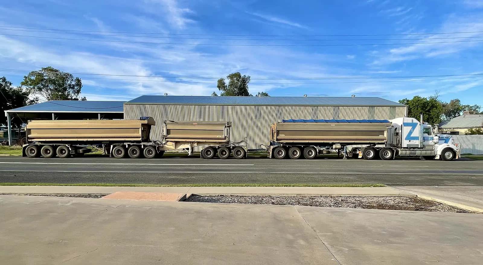 A road train in Bourke, New South Wales