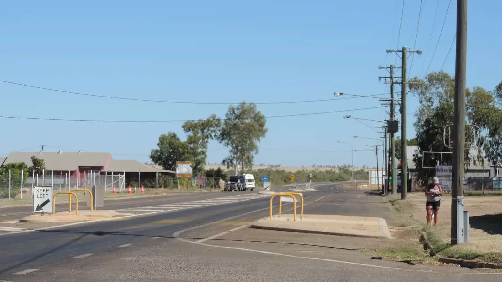The Barkly Highway heading west from Camooweal