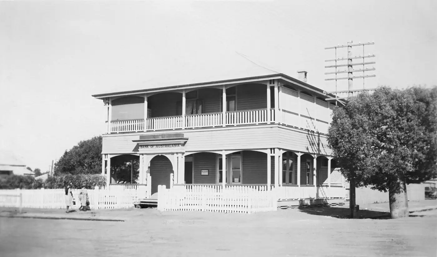 Historic Bank of Australasia building in Roma, Queensland